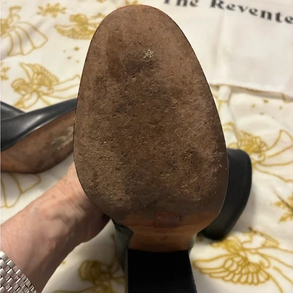 Coach Bond Napa Block Mid Calf Stacked Heels - Picture 6 of 8